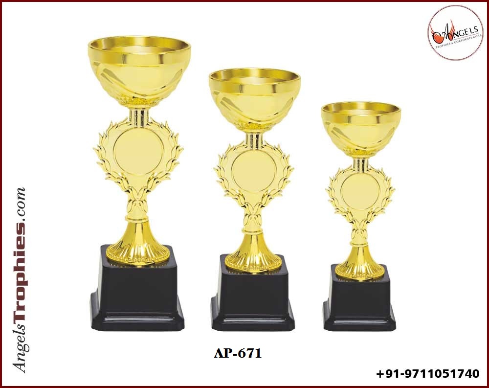 plastic fibre big cup trophy with base
