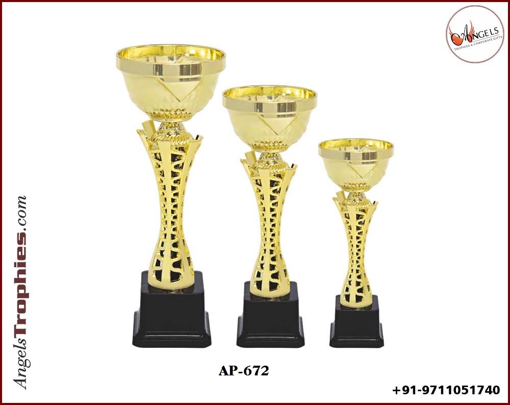 Plastic fibre cup trophy with base