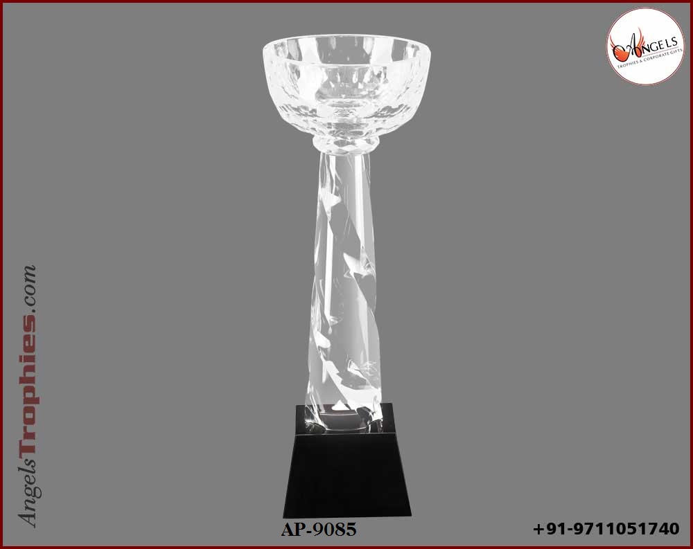 crystal trophy crystal cup trophy award with base