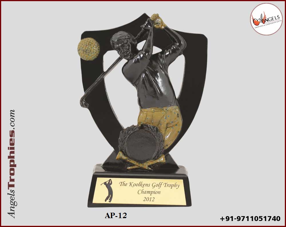 golf trophy man with base