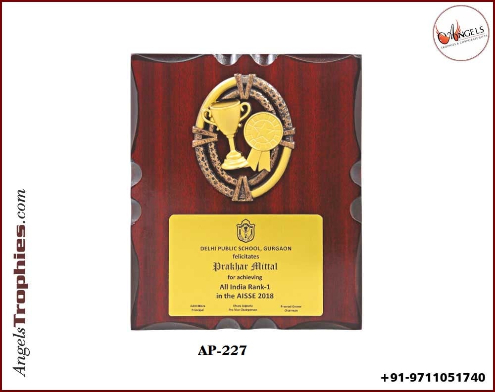 wooden plaque award trophy with cup accessories with wooden award