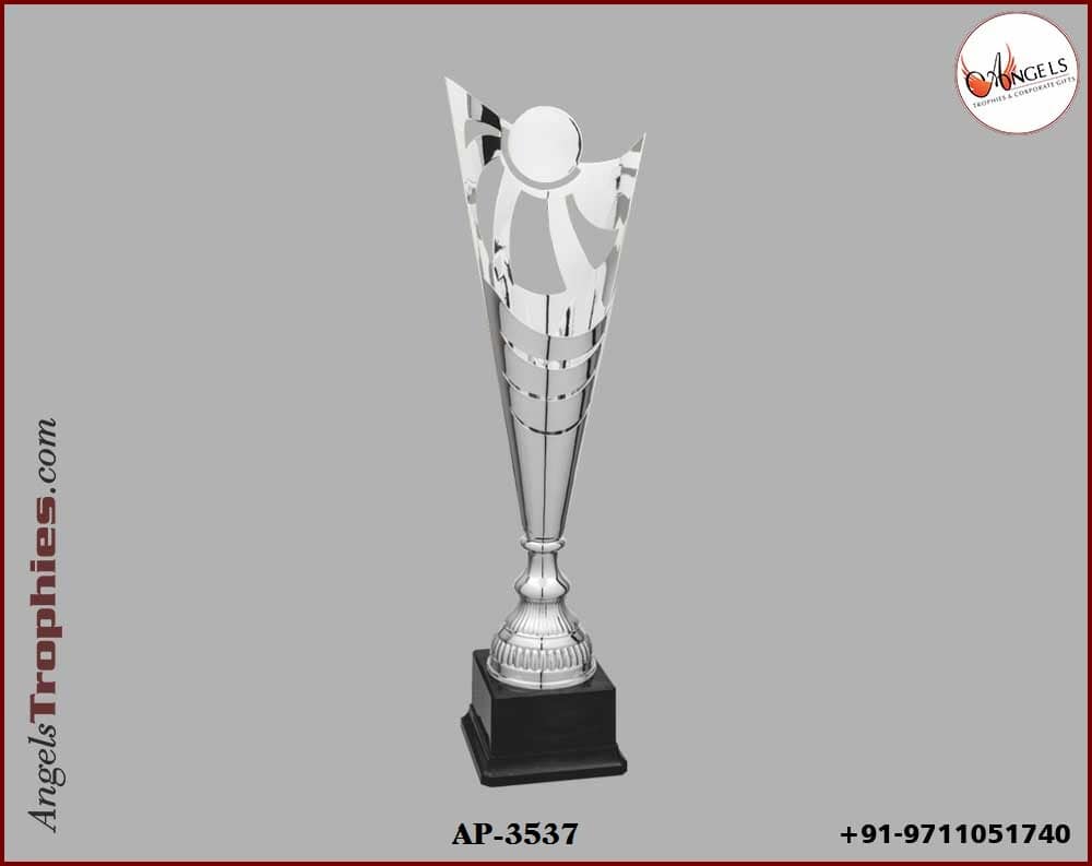 Metal silver cup heavy with base
