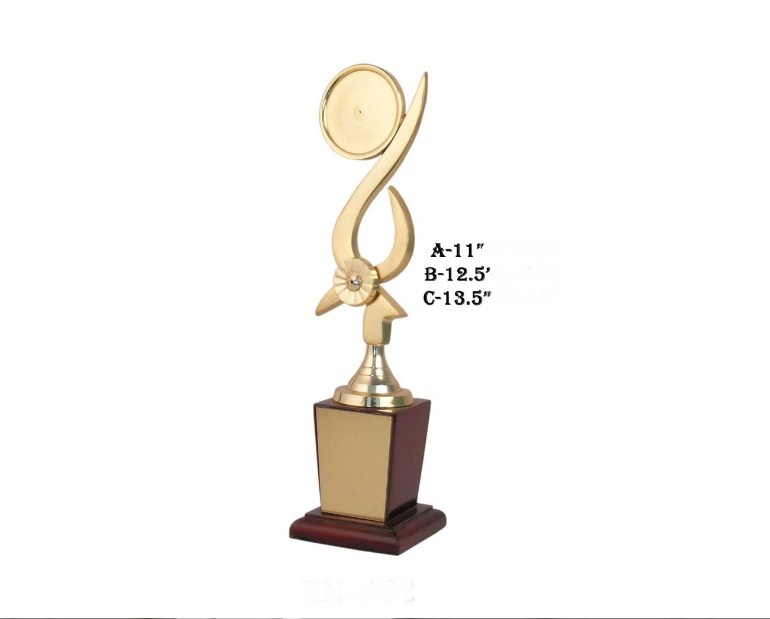 Metal Trophy with wooden base