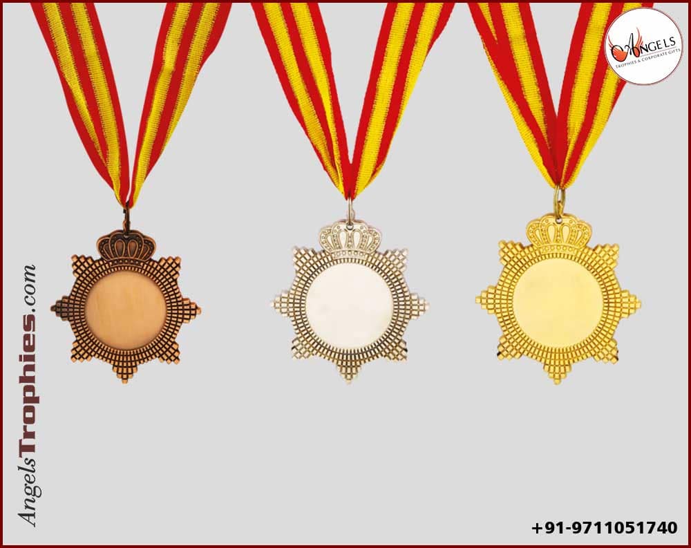 Star Shape Medal with golden silver